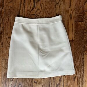 White Women's Straight Wool Skirt